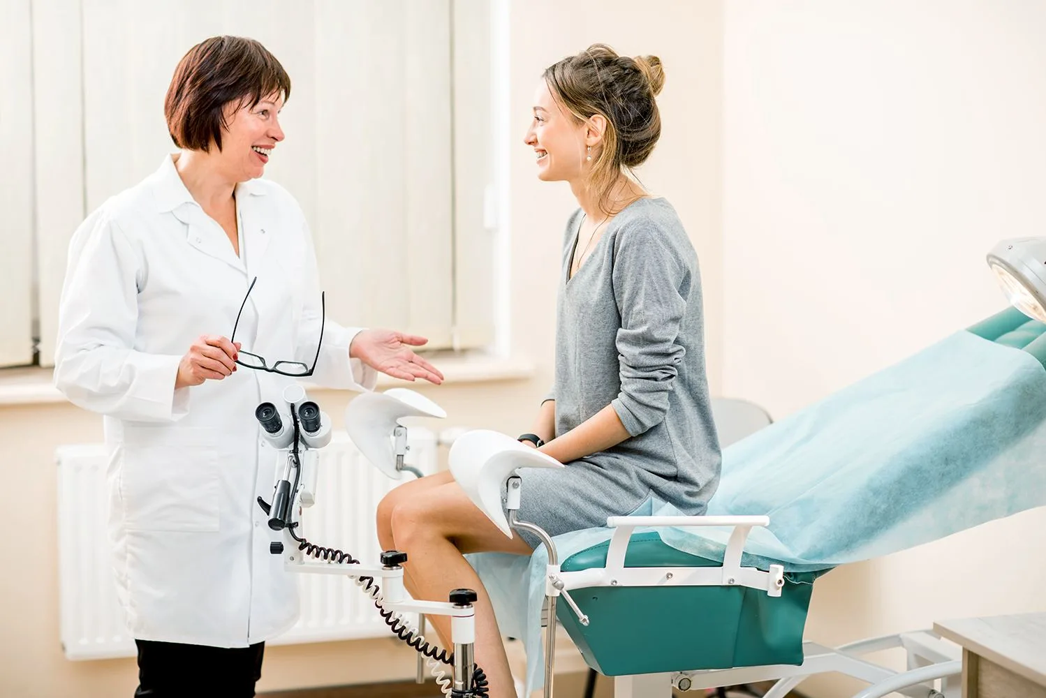 Physician in follow-up consultation